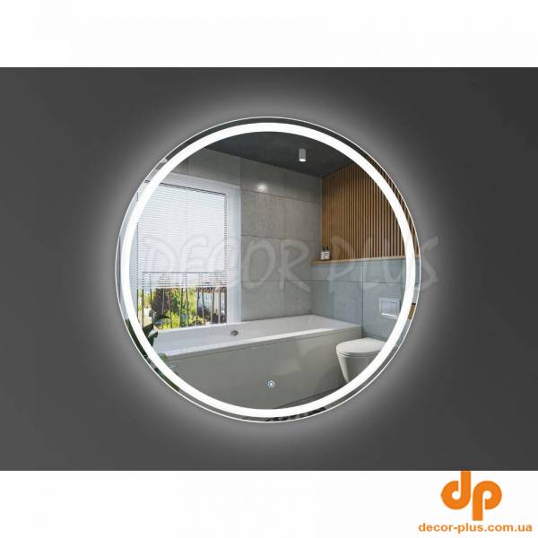 5501090 AllRound Кругле дзеркало d90см з LED підсвіткою та тачсенсором (1 сорт)