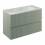 131769+126224  Тумба VORA 80  2  ящ, +   раковина біла ENZO,   MINERAL GREEN (1 сорт)