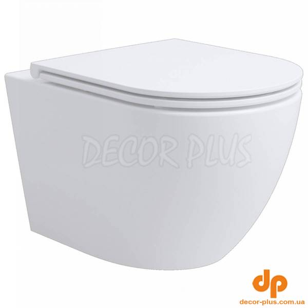 3810830 Aero Підвісний безобідковий унітаз з кришкою soft-close, Vortex Flush, білий глянець (1 сорт)