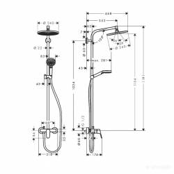27284000 Crometta E 240 1jet Showerpipe Душова система д/душа (1 сорт)