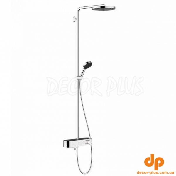 24230000 HG Pulsify Душова система Showerpipe 260 1jet з термостатом для ванни ShowerTablet 400, хром (1 сорт)