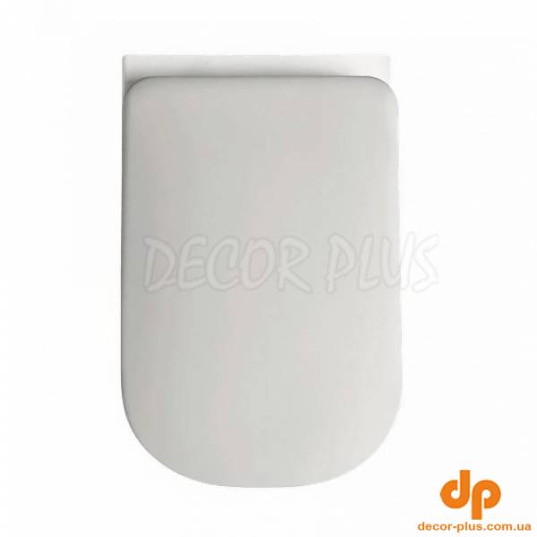 5191 01 Tribeca Кришка для унітазу SLIM quick-fix, soft-close, петлі хром, білий (1 сорт)
