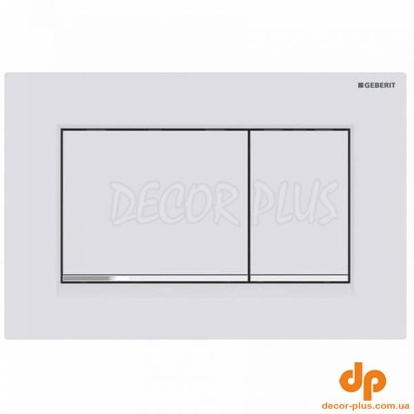 115.883.JT.1 Sigma20 square клавіша змиву, подвійний змив, білий мат/хром глянець (1 сорт)