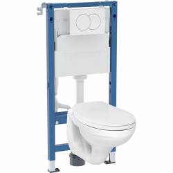 118.315.11.2 Комплект Geberit Duofix PRO 20, інсталяція для підв.унітазу Delta 12см із кріпленням до стіни, підвісний унітаз Ido