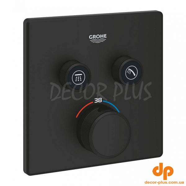 Змішувач для душу Grohtherm SmartControl 102166KF0 Black Grohe