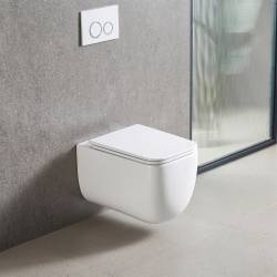 DGR0760111W Grid Підвісний безобідковий унітаз з кришкою soft-close, Vortex Flush, білий (1 сорт)