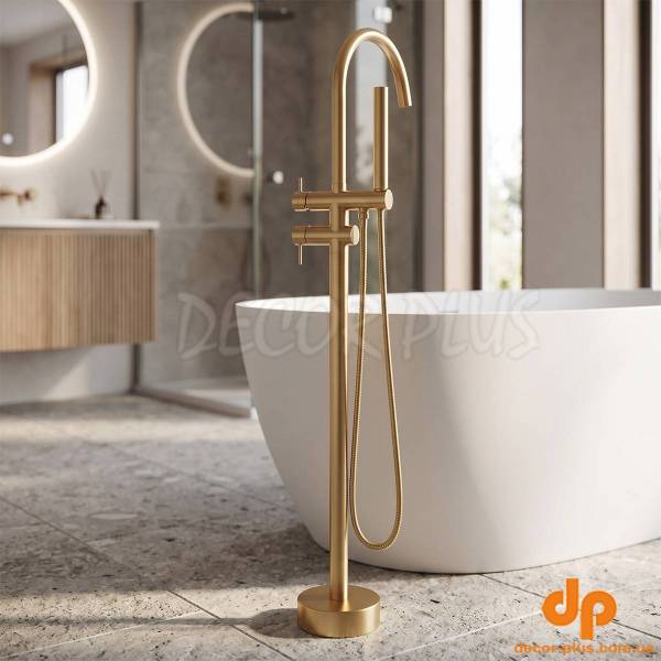 550538BG Flow Змішувач для ванни з підлоги, brushed gold (1 сорт)