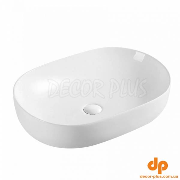 DFO2190100W Forma Раковина овальна 600х415х140мм, на стільницю, без переливу, біла (1 сорт)