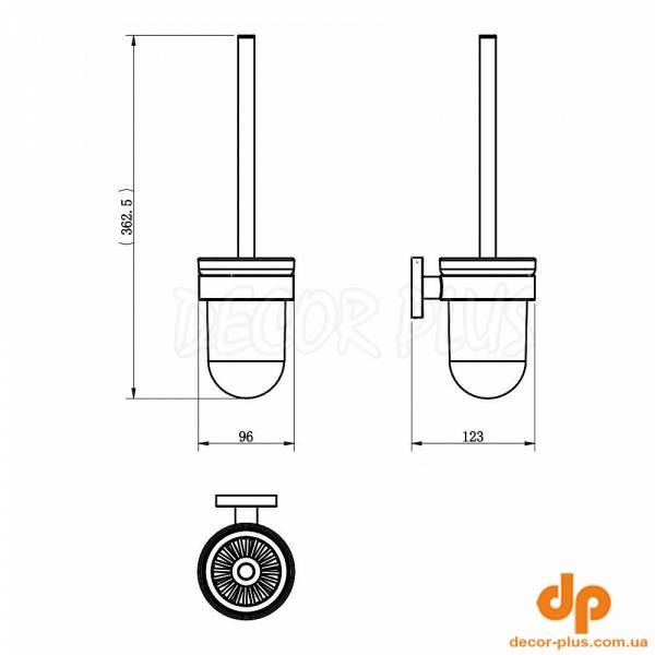 DFL21010501BN Flow Щітка для унітазу з тримачем, підвісний, колір Brushed Nickel PVD (1 сорт)