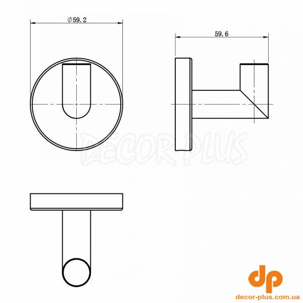 DFL60000202BN Flow Гачок одинарний, колір Brushed Nickel PVD (1 сорт)
