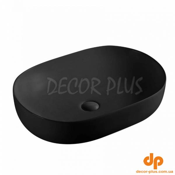 DFO2190100MB Forma Раковина овальна 600х415х140мм на стільницю, без переливу, чорна матова (1 сорт)