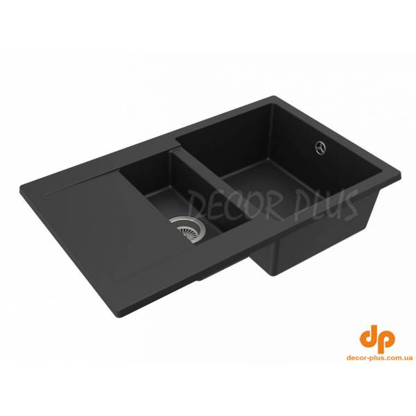 Кухонна мийка LaPas (TOTAL BLACK) колір глибокий чорний, без домішок