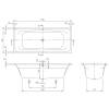 UBA170FRA2V-01 Targa Ванна 170x75см, білий (1 сорт)