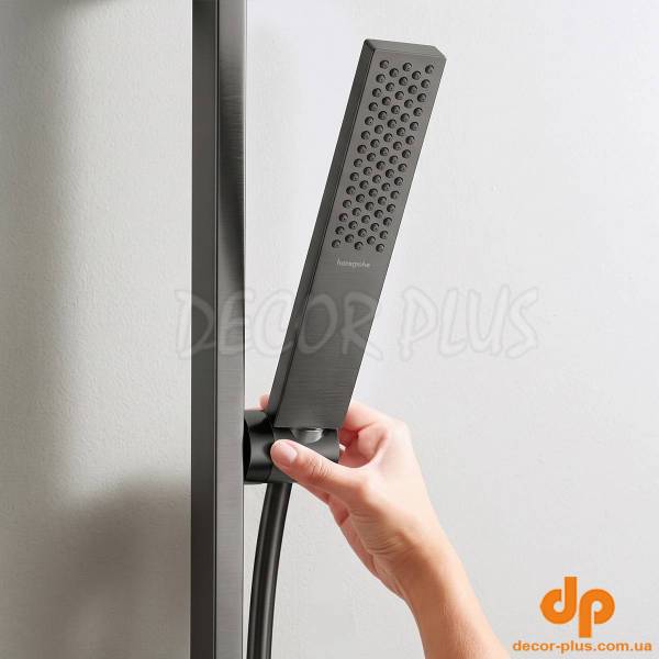 24320340 HG Pulsify E Ручний душ 100 1jet EcoSmart,  brushed black chrome (1 сорт)