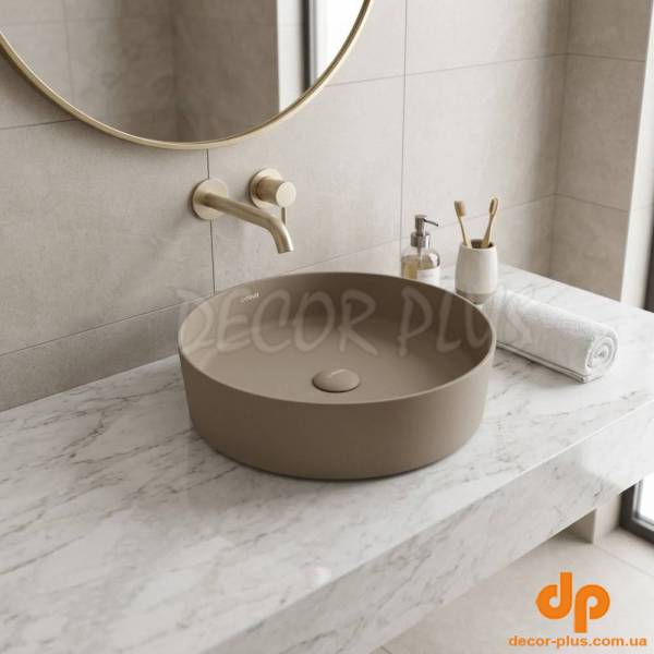 LP145-00CM00E-0000  Раковина Loop round на стільницю 45см,  Cappucino Matt (1 сорт)