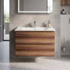 AD0080.10.VV ALINDA,Тумба під раковину 80см з умивальником SU, Walnut (1 сорт)