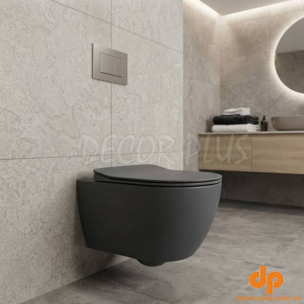 FE322-11AM00E-0000 FREE Унітаз підвісний з кришкою Soft Closing , безобідковий, Anthracite Matt (1 сорт)
