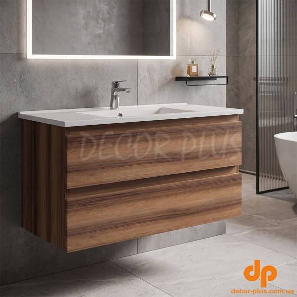 AD0100.10.VV ALINDA,Тумба під раковину 100см з умивальником SU,  Walnut (1 сорт)