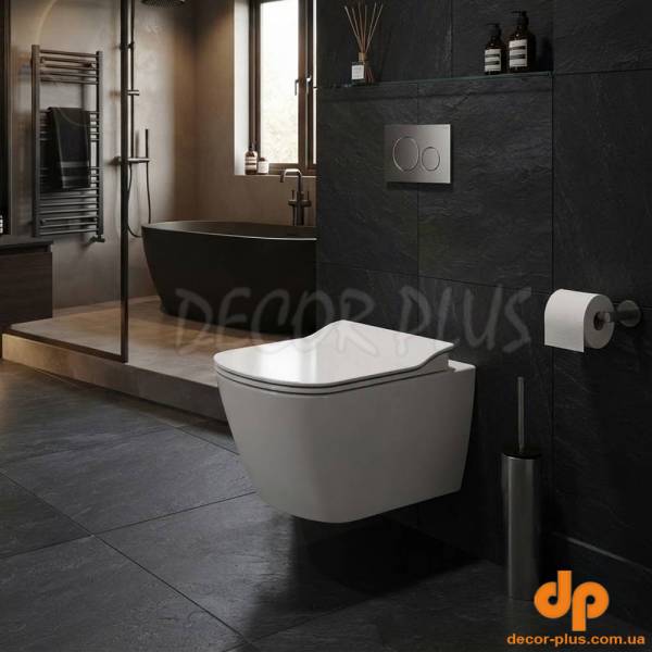 EG321-11MB00E-0000 ELEGANT Унітаз  з кришкою підвісний безобідковий, White Matt (1 сорт)