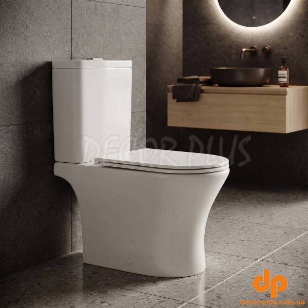 HAR650R Aruba унітаз компакт безобідковий + кришка, білий (1 сорт)