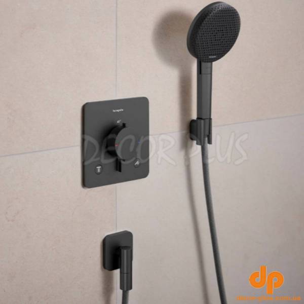 28885340 HG Porter Fine Тримач для ручного душу, brushed black chrome (1 сорт)