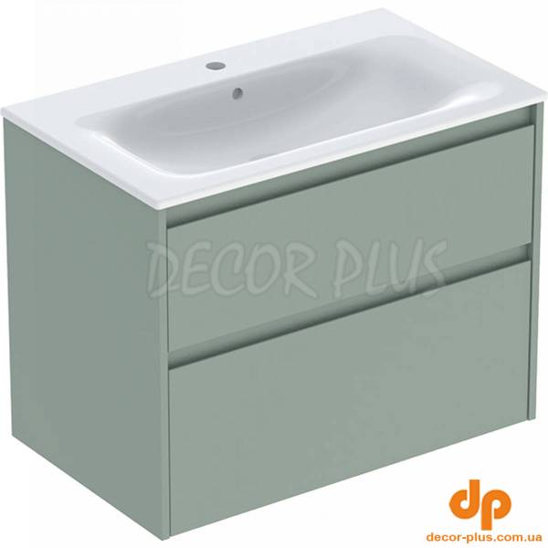Шафка з умивальником 80 Selnova Square Slim rim 504.139.IK.1 Geberit