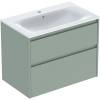 Шафка з умивальником 80 Selnova Square Slim rim 504.139.IK.1 Geberit