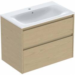 Шафка з умивальником 80 Selnova Square Slim rim 504.139.PS.1 Geberit
