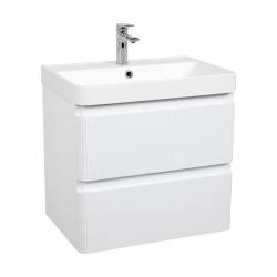 Шафка з умивальником Акцент Люкс 60 Deep White matt Аква Родос