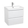 Шафка з умивальником Акцент Люкс 60 Deep White matt Аква Родос