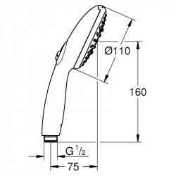 Лійка TEMPESTA 110 (3 пол.), хром