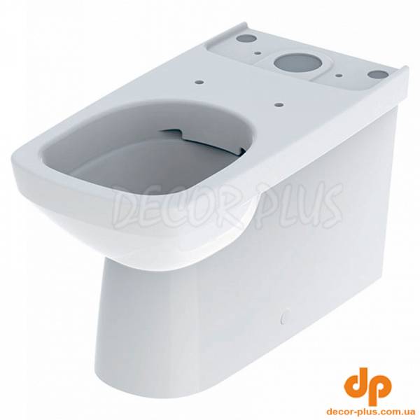 Чаша унітазу SELNOVA SQUARE Rimfree, д/підлоги, гор.злив, прямокутна, пристінна, б/сидіння