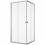 D20SE21004007 Arelia Душова кабіна з розсувними дверима, 1000х1000 мм,  кутовий вхід, скло прозоре, проф.срібний полір. (1 сорт)