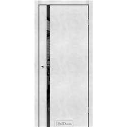 Межкомнатные двери Stil Doors LOFT GLASS Светлый Бетон черное стекло