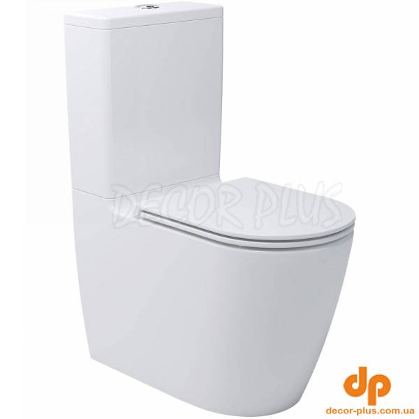 3010510 DO IT Компакт безобідковий з кришкою soft-close, білий глянець (1 сорт)