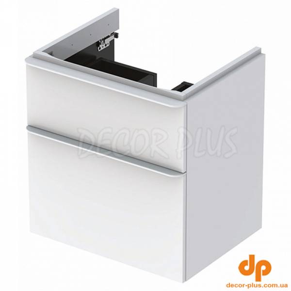 Шафка SMYLE SQUARE д/раковини 60см, 2 шухляди, білий глянець