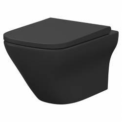 Чаша підвісного унітаза 575 LARGA CLEAN ON, прямокут+сид SLIM WRAP дюр пов пад легко з*ємне,, антрацит мат