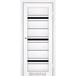 Межкомнатные двери Korfad FL-02 белая лиственица BLK