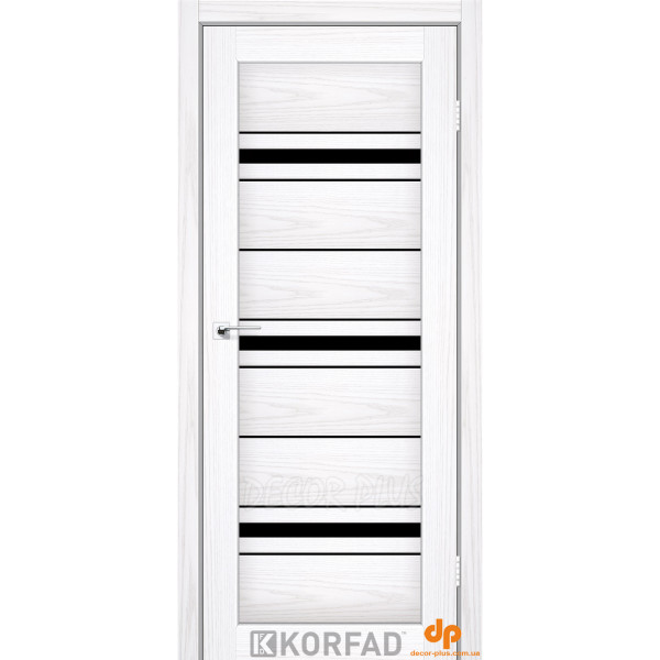 Межкомнатные двери Korfad FL-02 белая лиственица BLK