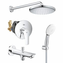 UA26415SC11  Eurosmart  Комплект для душу вбудованого монтажу Tempesta 250, 3 споживачі, хром, 4 пак (1 сорт)