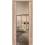 Міжкімнатні двері Korfad SR 01 Дуб тобакко скло бронза