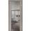 Межкомнатные двери Korfad SR 01 Лайт бетон стекло серебро
