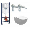 Комплект Інсталяція Rapid SL UA388400WG Grohe + Унітаз Alegra Rimless з кришкою soft-close A34H139000 Roca