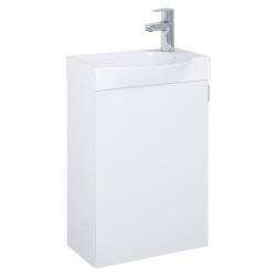 Раковина RAVELL 45см +шафка, 1дверцята, білий глянець