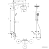 27185000 Croma Showerpipe 220 1jet Душова система д/душа