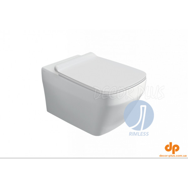 Унітаз підвісний Baden Baden BB 18 з кришкою soft-close BB18-F87(85)-BB004WM White matt SIMAS