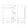K99026000 Rekord Набір: шафка під умивальник 60 см з  умивальником 60см (89545 + К919652/К91962)