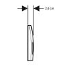 115.119.DW.1 Delta50 Клавіша змиву з подвійним змивом: Чорний глянець (RAL 9005)