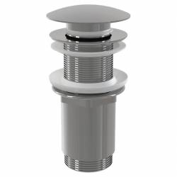 Водозлив д/умивальника CLICK-CLAK 5/4“ з великою заглушкою, суцільнометалевий
