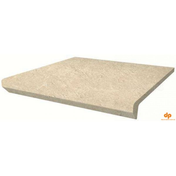 Сходинка з капіносом пряма Scandiano Beige 30x33 код 6812 Ceramika Paradyz